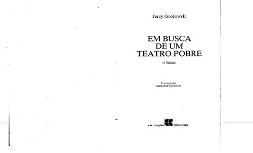 Em Busca de Um Teatro Pobre