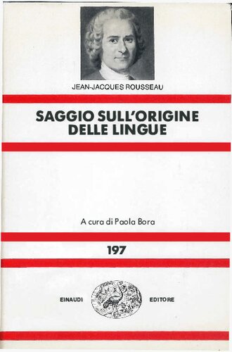 Saggio sull'origine delle lingue, dove si parla della melodia e dell'ùimitazione musicale