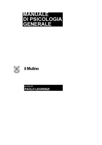 Manuale di psicologia generale