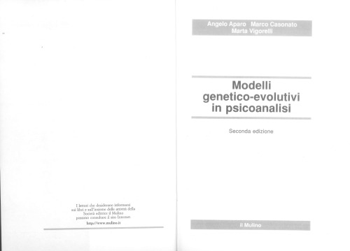 Modelli Genetico Evolutivi In Psicoanalisi