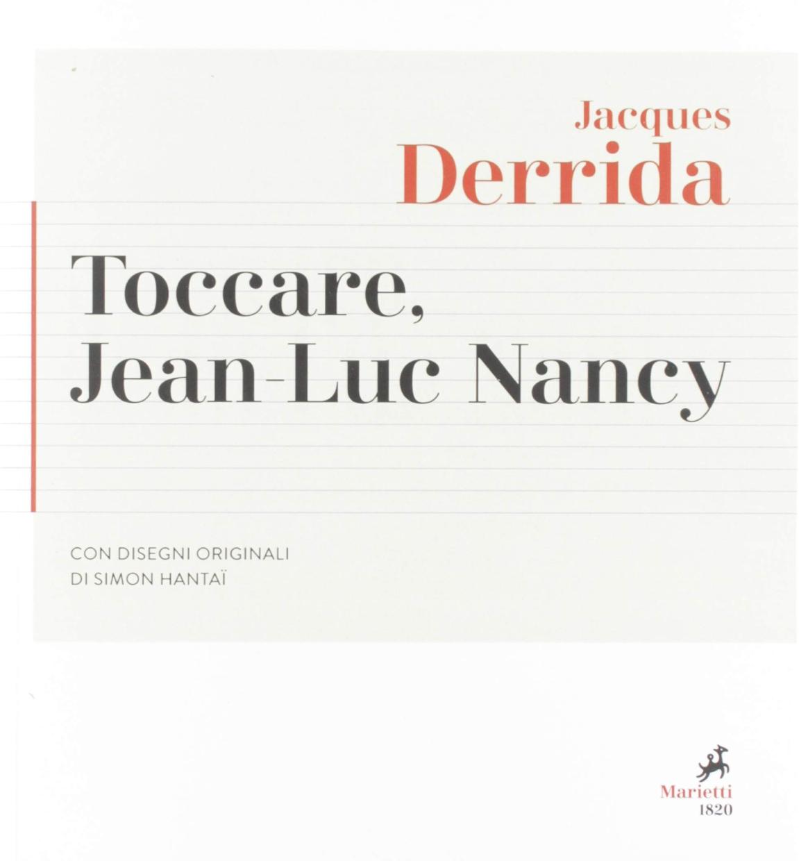 Toccare, Jean-Luc Nancy