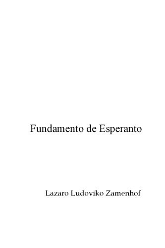 Fundamento de esperanto