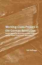 Working-Class Politics in the German Revolution