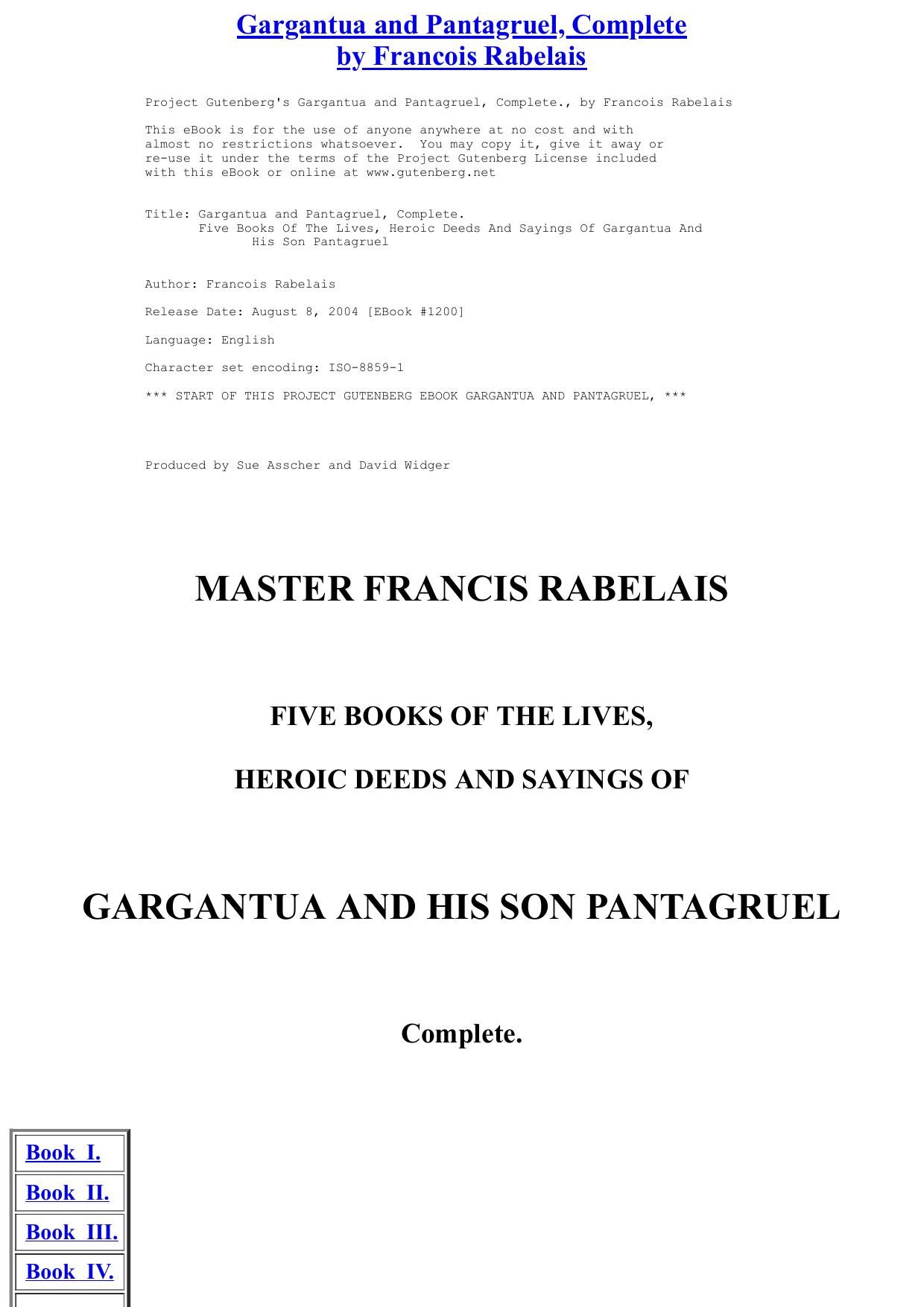 Gargantua and Pantagruel