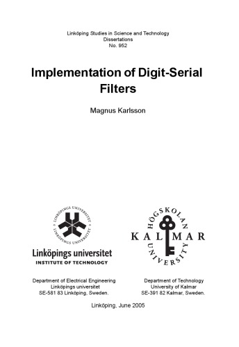 Implementation of digital-serial filters