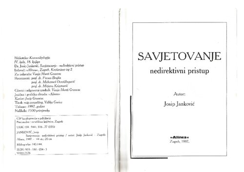 Savjetovanje - nedirektivni pristup