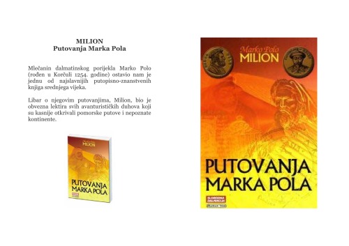 Milion - Putovanja Marka Pola