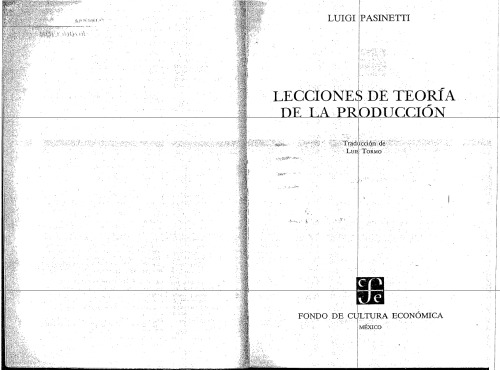 Lecciones de Teoría de La Producción