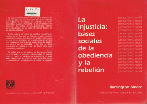 La injusticia : bases sociales de la obediencia y la rebelión