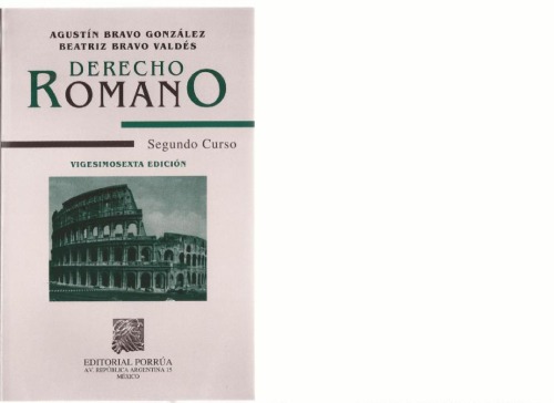 Derecho romano : segundo curso