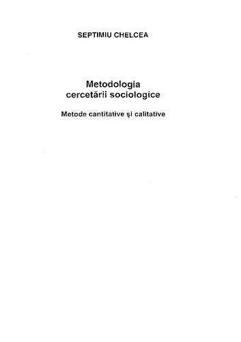 Metodologia cercetării sociologice