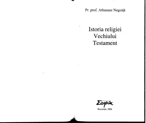 Istoria religiei Vechiului Testament