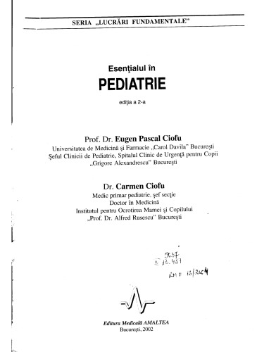 Esentialul in pediatrie