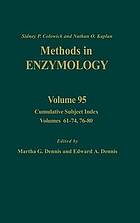 Methods in enzymology. - 95: Cumulative subject index, volumes 61-74, 76-80