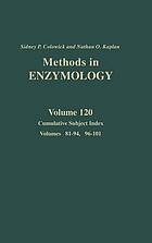 Cumulative subject index [to] volumes 81-94, 96-101 [of Methods in enzymology].