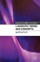 Linguistic terms and concepts