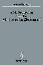 APL programs for the mathematics classroom