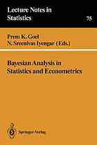 Bayesian analysis in statistics and econometrics