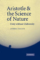 Aristotle and the science of nature : unity without uniformity