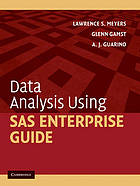 Data analysis using SAS enterprise guide