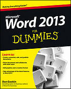 Word 2013 for dummies