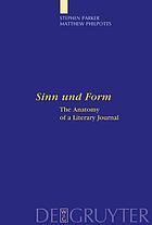 Sinn und Form the anatomy of a literary journal