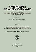 Gleichbedeutende wissenschaftliche Namen (Synonyme) der Pflanzen Österreichs.