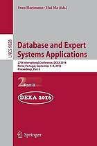 Database and expert systems applications : 27th International Conference, DEXA 2016, Porto, Portugal, September 5-8, 2016, Proceedings. Part II