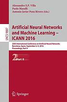 Artificial Neural Networks and Machine Learning - ICANN 2016 25th International Conference on Artificial Neural Networks, Barcelona, Spain, September 6-9, 2016, Proceedings, Part II