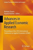 Advances in Applied Economic Research : Proceedings of the 2016 International Conference on Applied Economics (ICOAE)