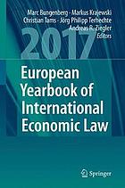 European Yearbook of International Economic Law 2017.