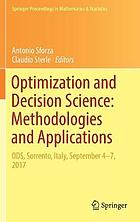 Optimization and Decision Science: Methodologies and Applications : ODS, Sorrento, Italy, September 4-7, 2017