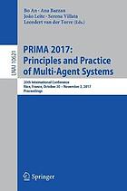 PRIMA 2017 : principles and practice of multi-agent systems : 20th International Conference, Nice, France, October 30-November 3, 2017, Proceedings