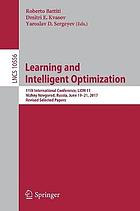 Learning and intelligent optimization : 11th International Conference, LION 11, Nizhny Novgorod, Russia, June 19-21, 2017, Revised selected papers