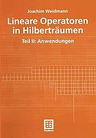 Lineare Operatoren in Hilberträumenn2, Anwendungen