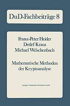 Mathematische Methoden der Kryptoanalyse