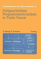 Fortgeschrittene Programmiertechniken in Turbo Pascal