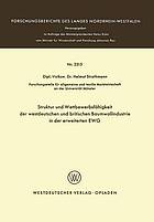 Struktur und Wettbewerbsfähigkeit der westdeutschen und britischen Baumwollindustrie in der erweiterten EWG