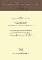 Schnellnachweis von Mikroorganismen in flüssigen Lebensmitteln durch Bestimmung von Adenosintriphosphat mit einem Biolumineszenz-Verfahren