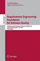 Requirements Engineering: Foundation for Software Quality.