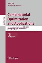 Combinatorial optimization and applications Pt. 2