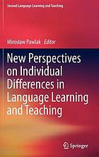 New perspectives on individual differences in language learning and teaching