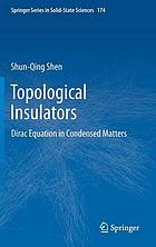 Topological Insulators : Dirac Equation in Condensed Matters