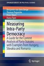 Measuring Intra-Party Democracy.