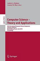 Computer science - theory and applications proceedings