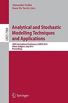 Analytical and Stochastic Modeling Techniques and Applications.