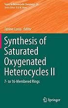 Synthesis of saturated oxygenated heterocycles