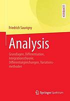 Analysis Grundlagen, Differentiation, Integrationstheorie, Differentialgleichungen, Variationsmethoden