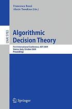 Algorithmic Decision Theory.