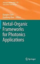 Metal-organic frameworks for photonics applications